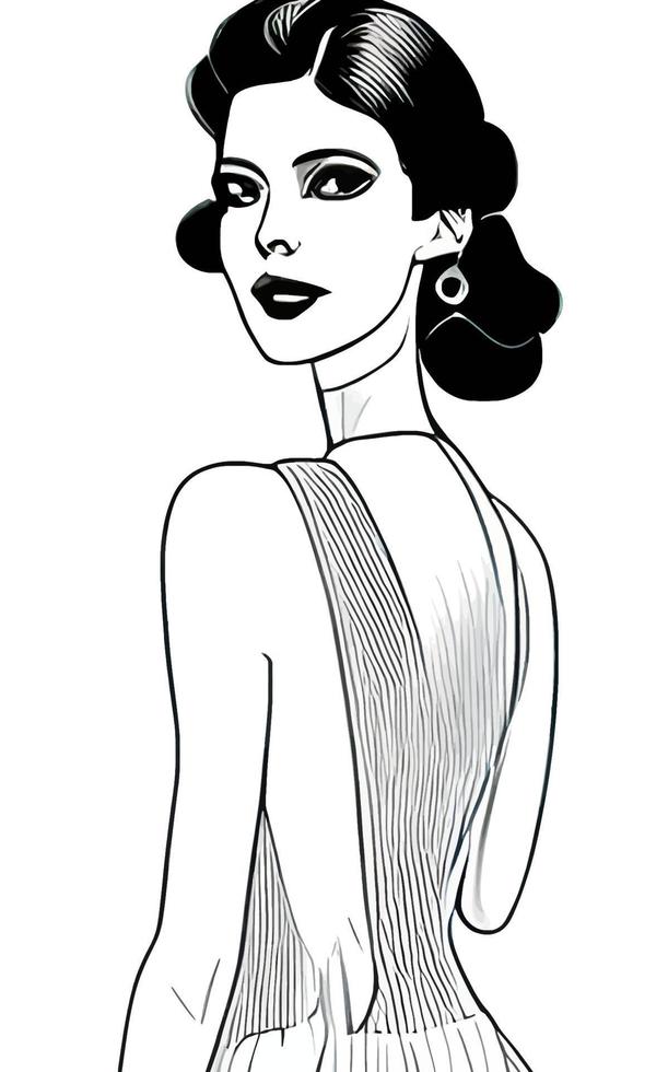 bocetos de dibujo de moda femenina vol. 1 vector