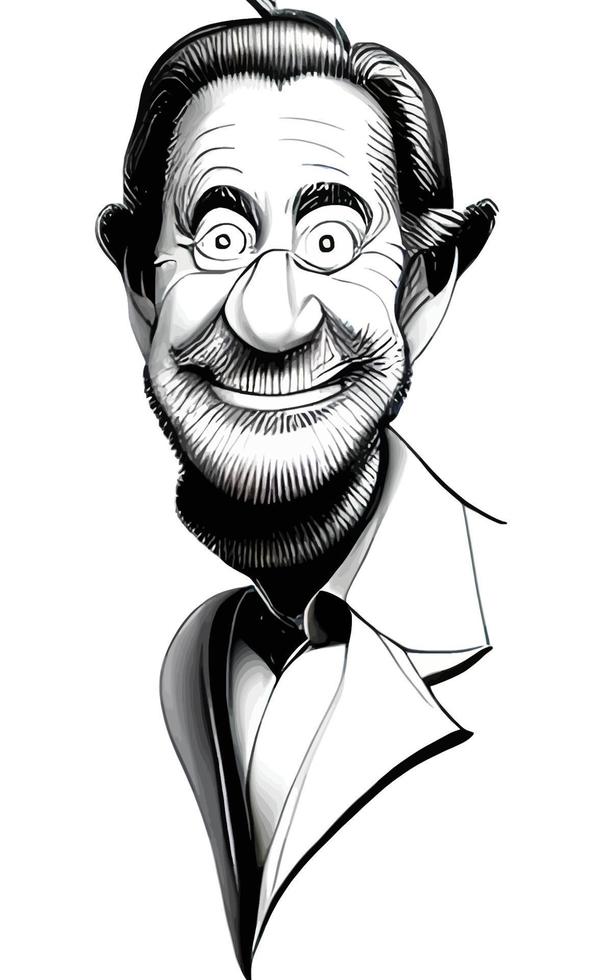 anciano caricatura comic retrato vol. 1 vector