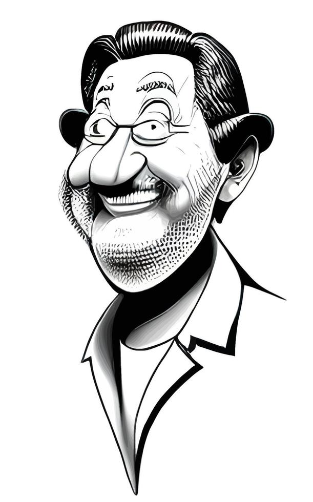 anciano caricatura comic retrato vol. 1 vector