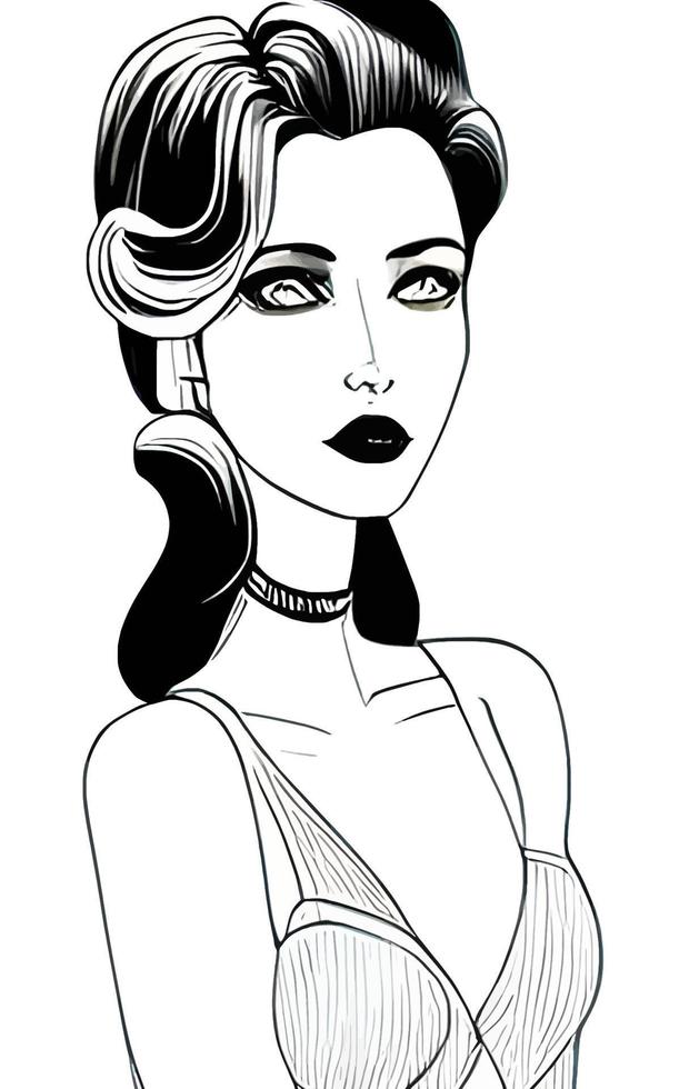 Female Fashion Drawing Sketches Vol. 1 vector