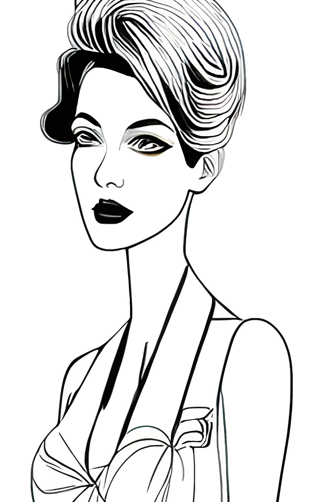 Female Fashion Drawing Sketches Vol. 1 10880732 Vector Art at Vecteezy