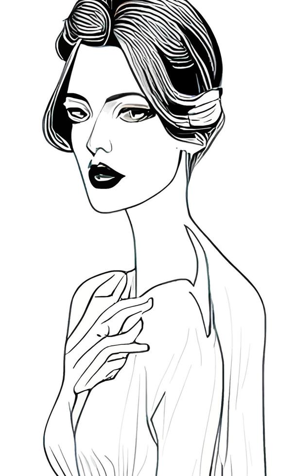 Female Fashion Drawing Sketches Vol. 1 vector