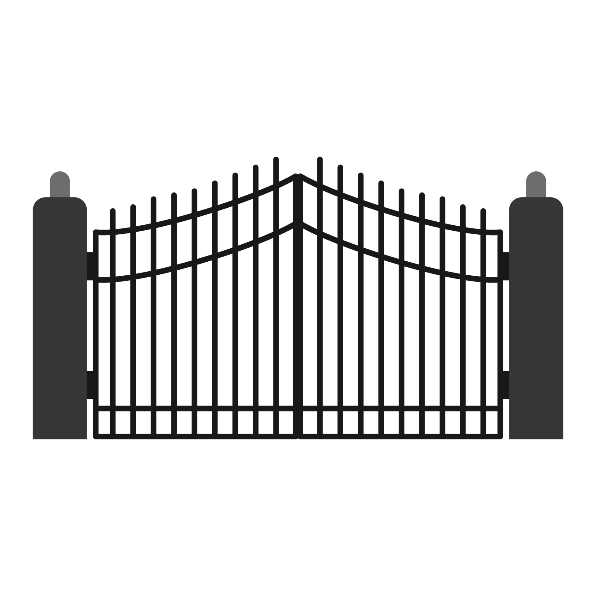 Gate with iron fence door and metal cartoon manor decoration. Front  entrance from ironwork grid vector illustration. Old lattice wrought and  classic frame ornament for park. Security steel structure 10880789 Vector  Art