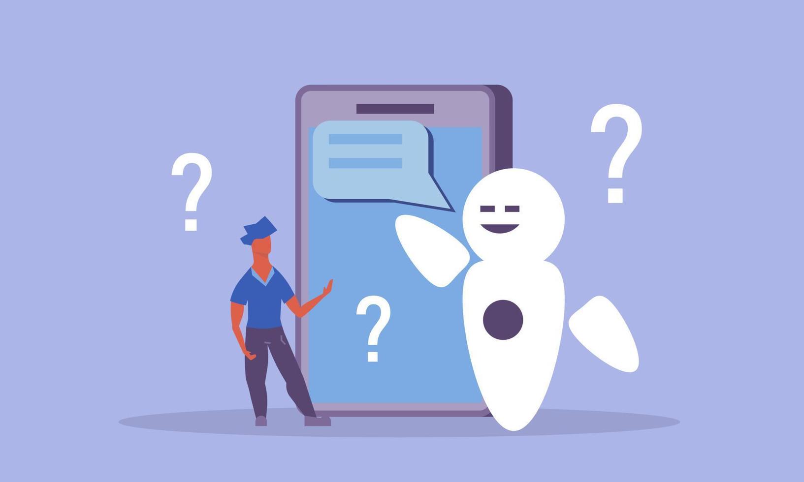 Chatbot ai support and conversation customer with bot. Digital future application website vector illustration. Info service technology and business assistance chatter. Online virtual chatting iot