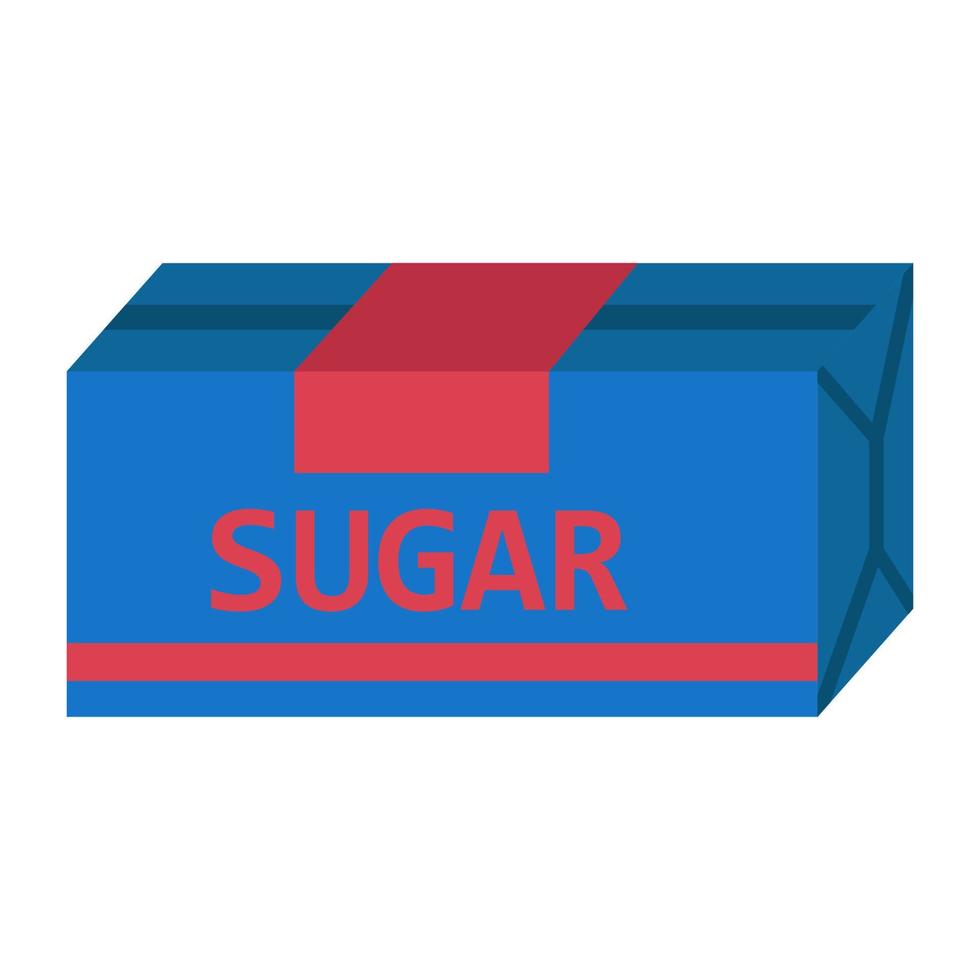 Sugar package vector food design isolated white. Icon product illustration paper packaging symbol and ingredient pack and bag sachet organic. Box packet sweet spices and container sucrose kitchen