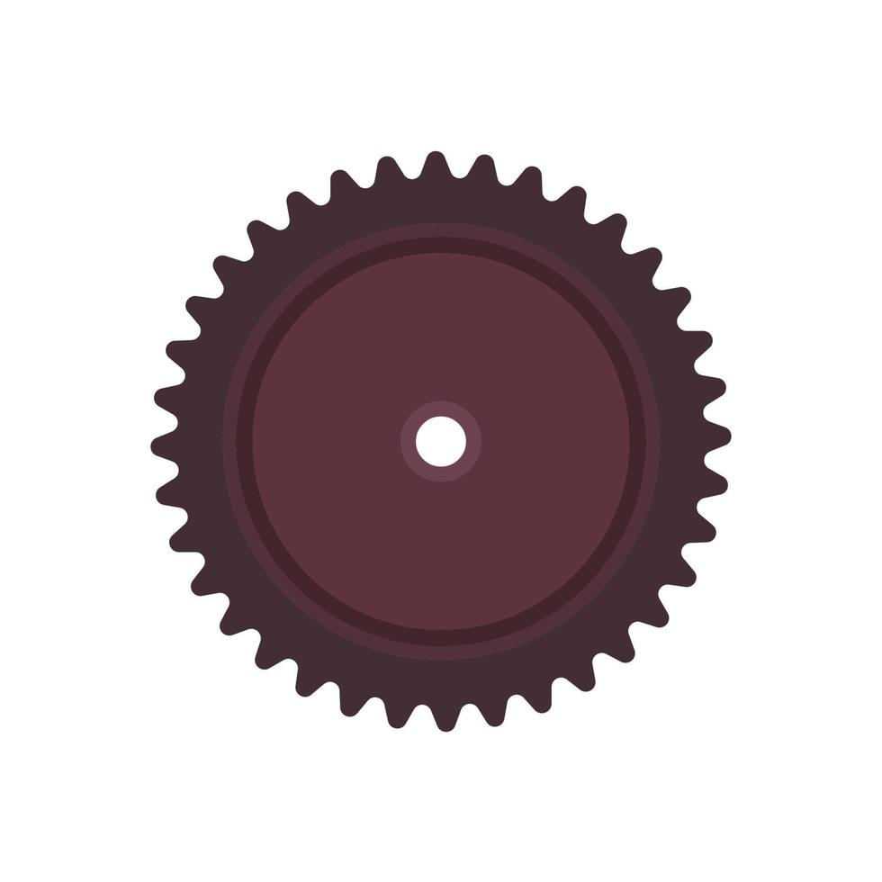Spur gear vector icon engineering wheel equipment pinion. Cogwheel technology illustration circle engine mechanical mechanism transmission tooth. Factory metal shape industry rotation steel circular