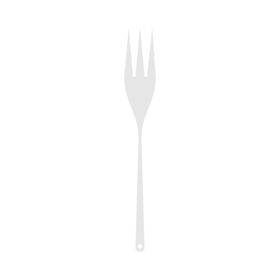 Fork equipment dishware tool vector object icon isolated food. Restaurant silverware top view