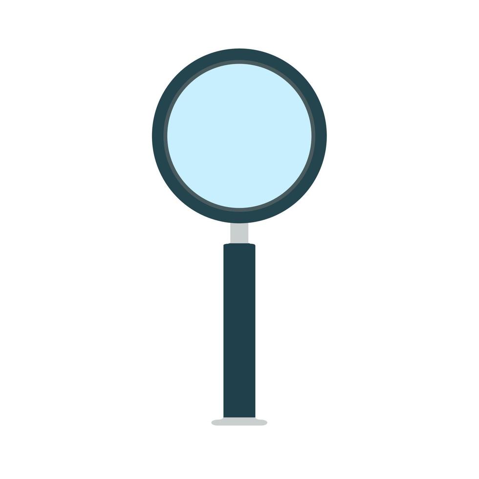 Magnification optical glass sign vector icon exploration nstrument. Search object equipment enlarge lens loupe