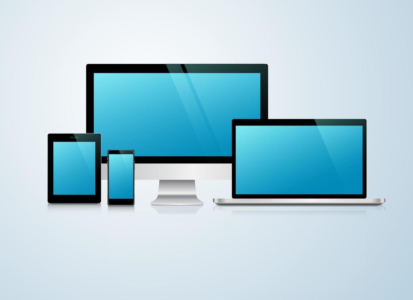 technology device mockups vector