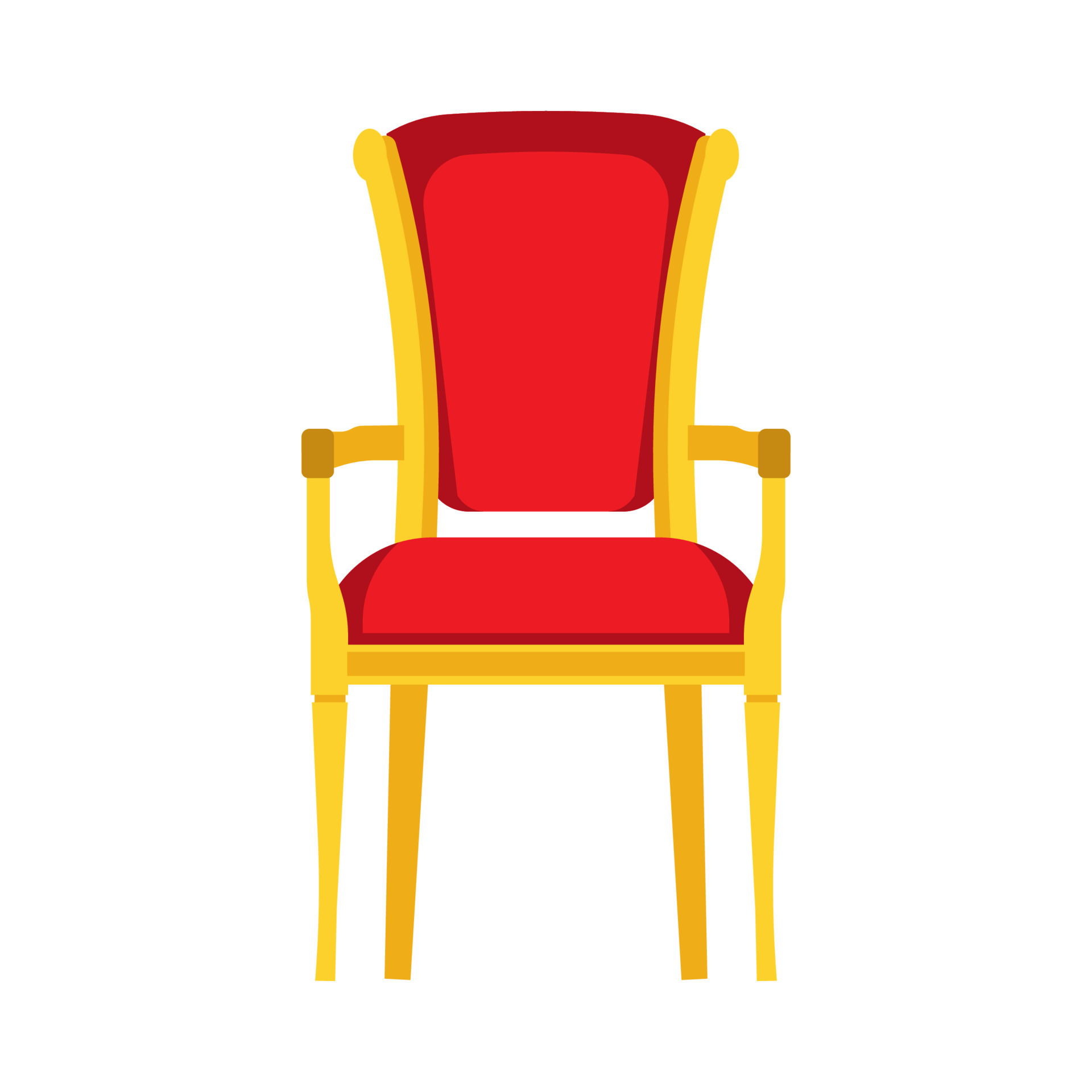 Flat vector icon of classic wooden chair with - Stock Illustration  [48564414] - PIXTA