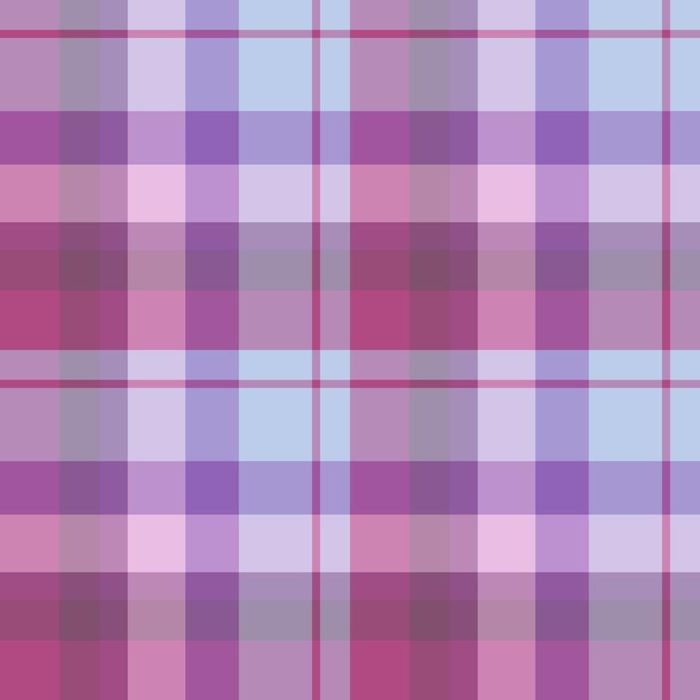 Seamless pattern in stylish bright violet and pink and light blue colors for plaid, fabric, textile, clothes, tablecloth and other things. Vector image.