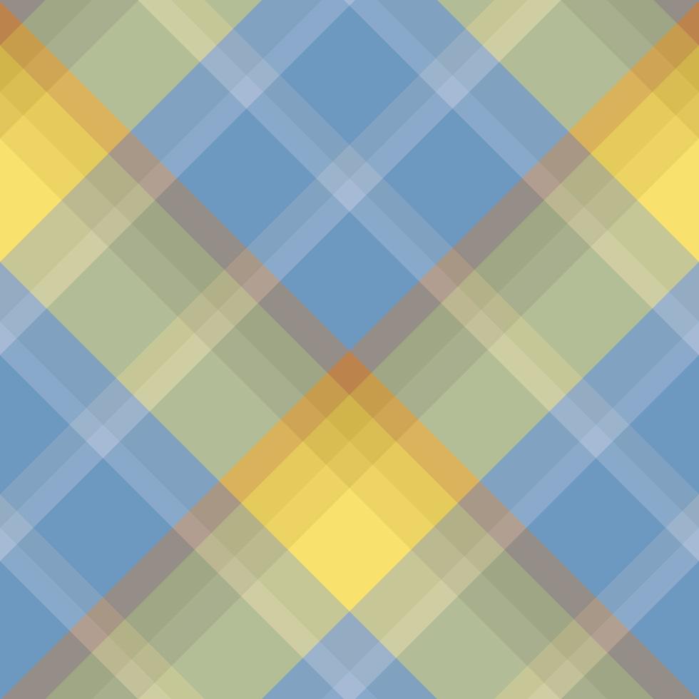 Seamless pattern in stylish discreet yellow, blue and green-grey colors for plaid, fabric, textile, clothes, tablecloth and other things. Vector image. 2