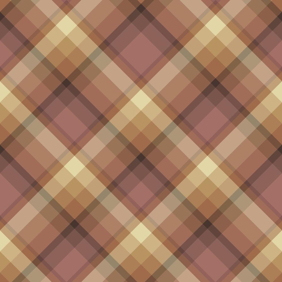 Seamless pattern in stylish light orange, beige and pink colors for plaid, fabric, textile, clothes, tablecloth and other things. Vector image. 2