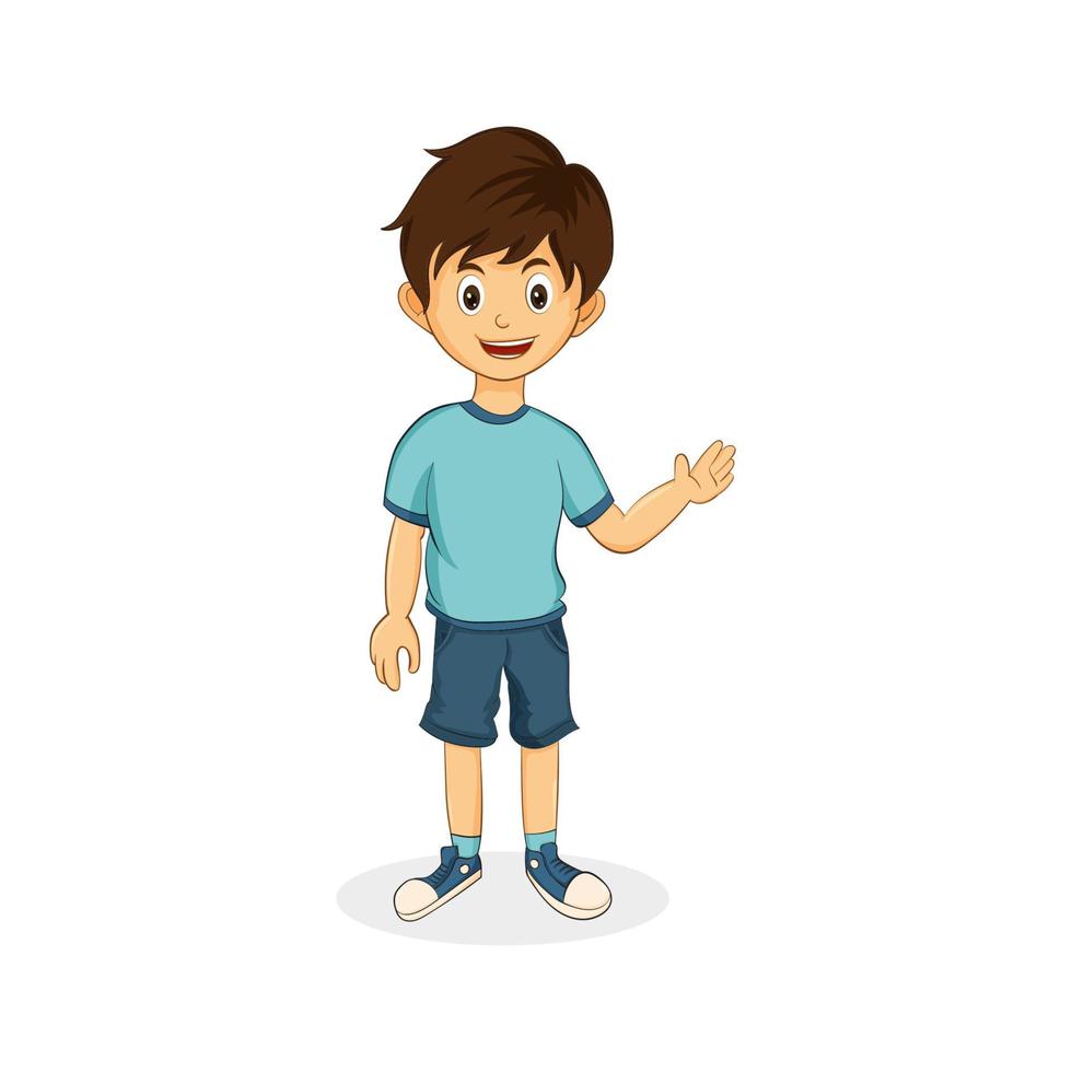 boy character standing vector