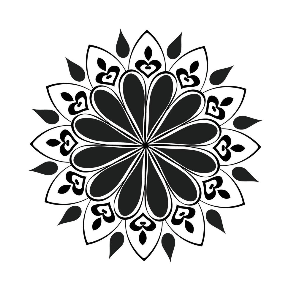 Mandala Art design in circle. vector