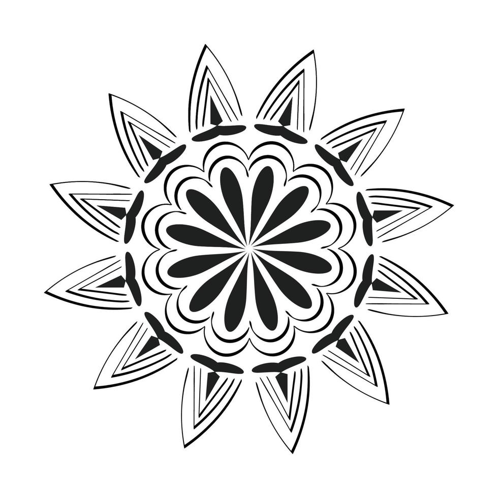 diseño de arte mandala en círculo. vector