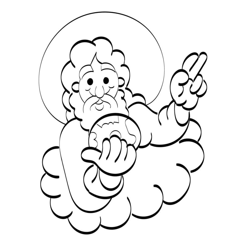 arte cristiano elemento religioso dibujado a mano. vector