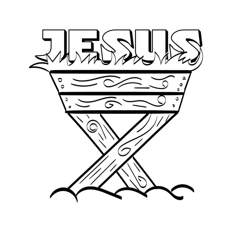 Christian Art. Hand Drawn Religious element. vector