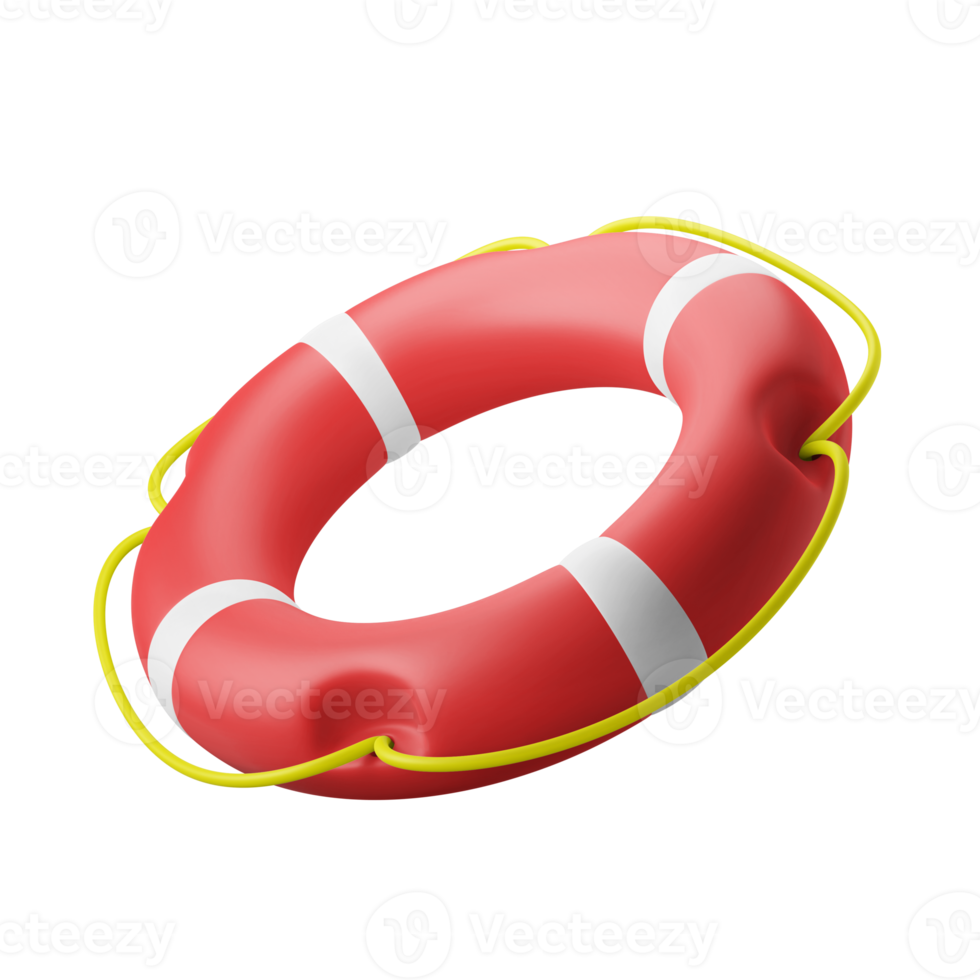 emergency rescue life buoy 3d icon illustration png