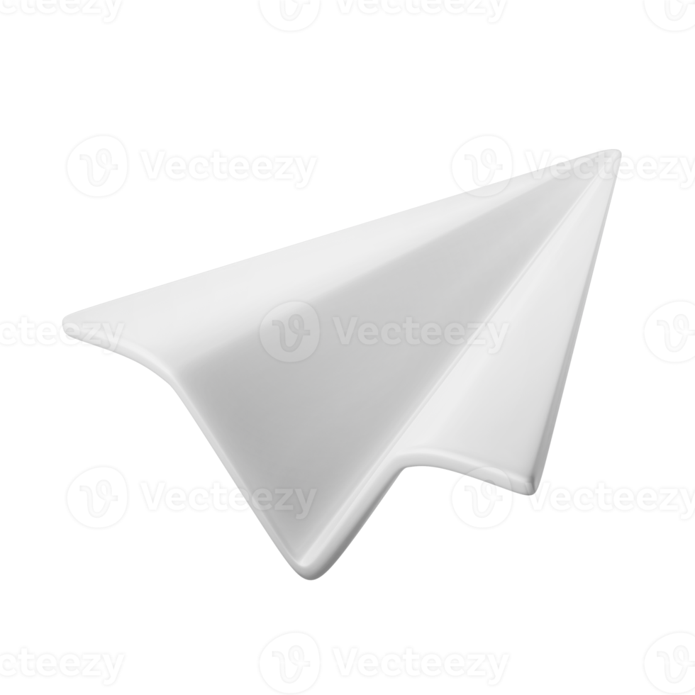 paper plane childhood toy 3d icon illustration png