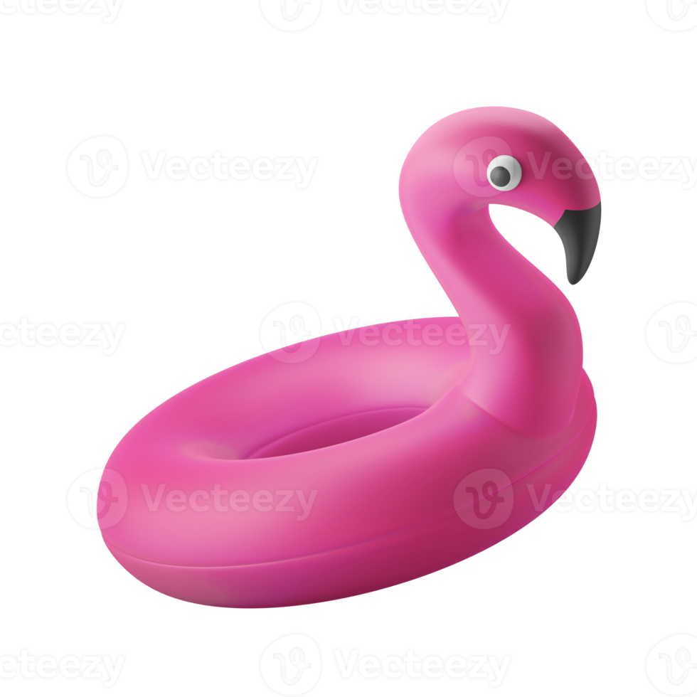 illustration d'icône 3d de ballon d'eau flamingo gonflable png