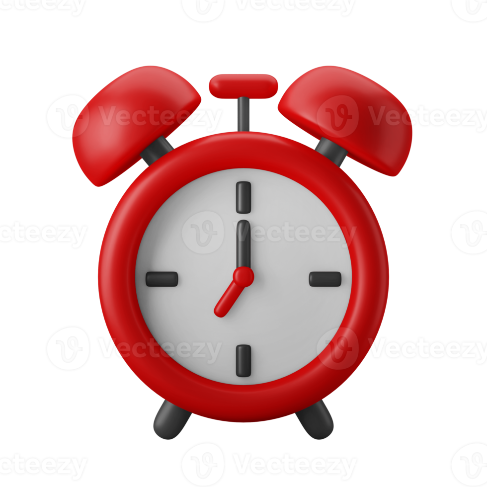 retro alarm clock 3d illustration icon png