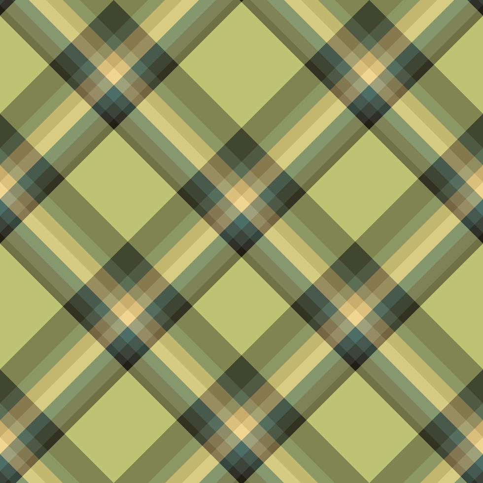 Seamless pattern in stylish discreet yellow, beige and light and dark green colors for plaid, fabric, textile, clothes, tablecloth and other things. Vector image. 2