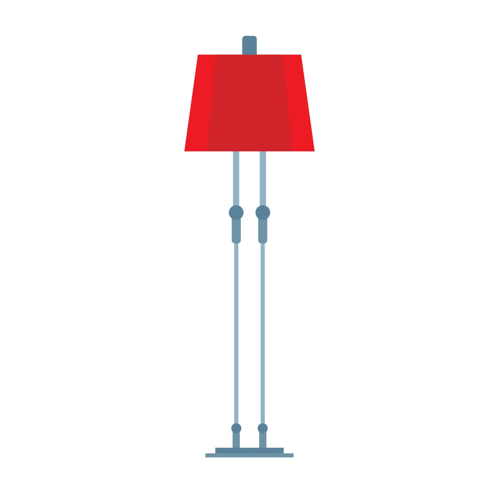 Floor lamp vector icon furniture design interior. Living room light