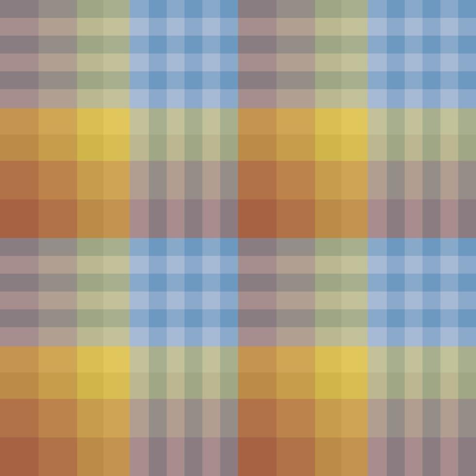 Seamless pattern in stylish discreet yellow, orange, blue, pink, green, grey colors for plaid, fabric, textile, clothes, tablecloth and other things. Vector image.