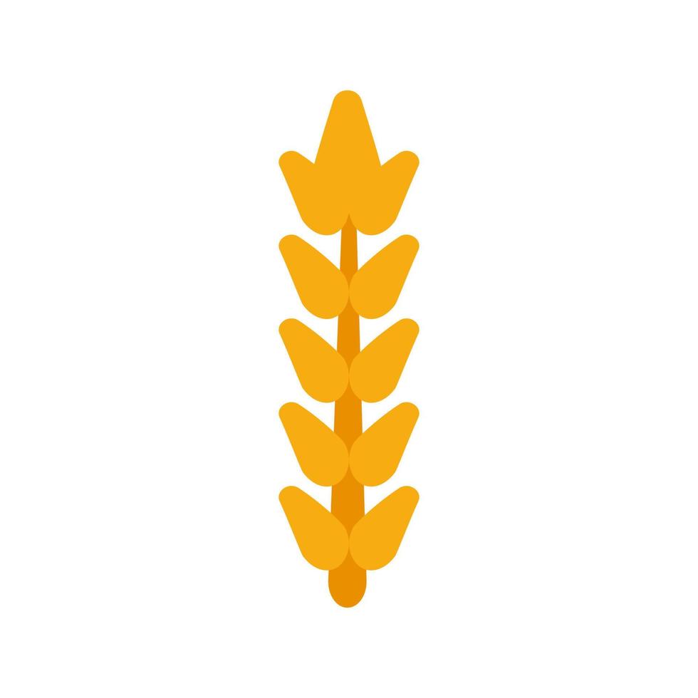 Eat wheat. Bread organic company identity natural wheat and icon. Contour and agriculture wheat, product company. Ears farm style design. Farm flat logo natural vector