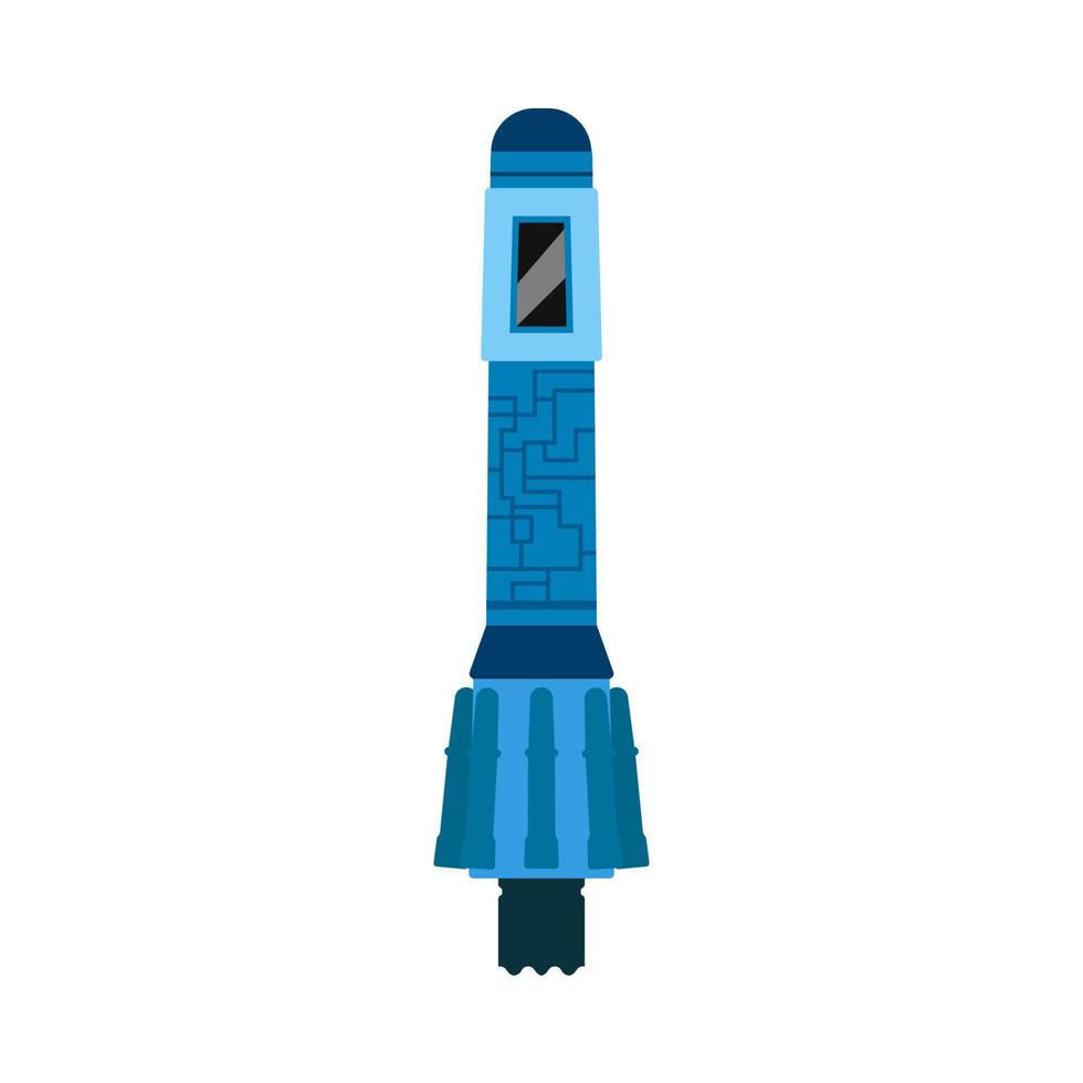Lander vector icon astronomy space illustration. Moon rocket cosmos travel. Exploration mars spaceship shuttle discovery