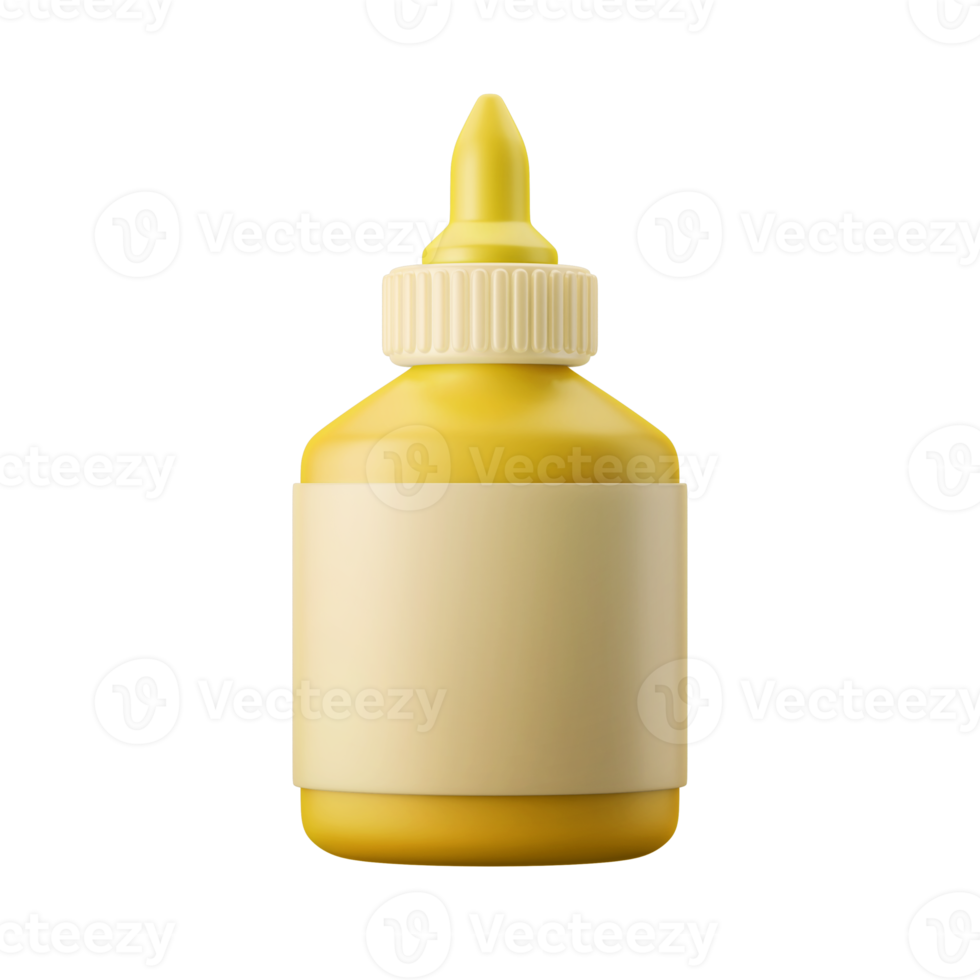 adhesive paste glue bottle handcraft 3d illustration icon png