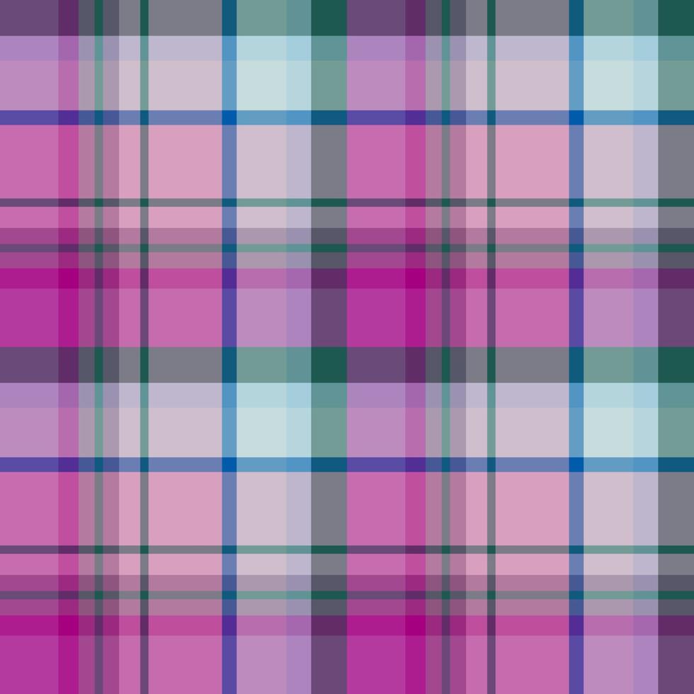 Seamless pattern in stylish light and bright pink, blue and green colors for plaid, fabric, textile, clothes, tablecloth and other things. Vector image.