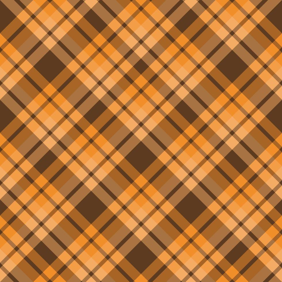 Seamless pattern in stylish orange and brown colors for plaid, fabric, textile, clothes, tablecloth and other things. Vector image. 2