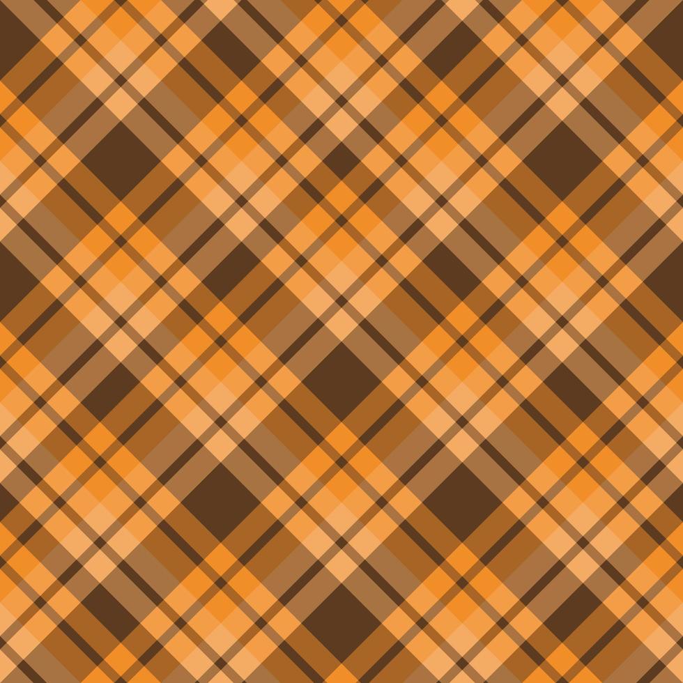 Seamless pattern in stylish orange and brown colors for plaid, fabric, textile, clothes, tablecloth and other things. Vector image. 2