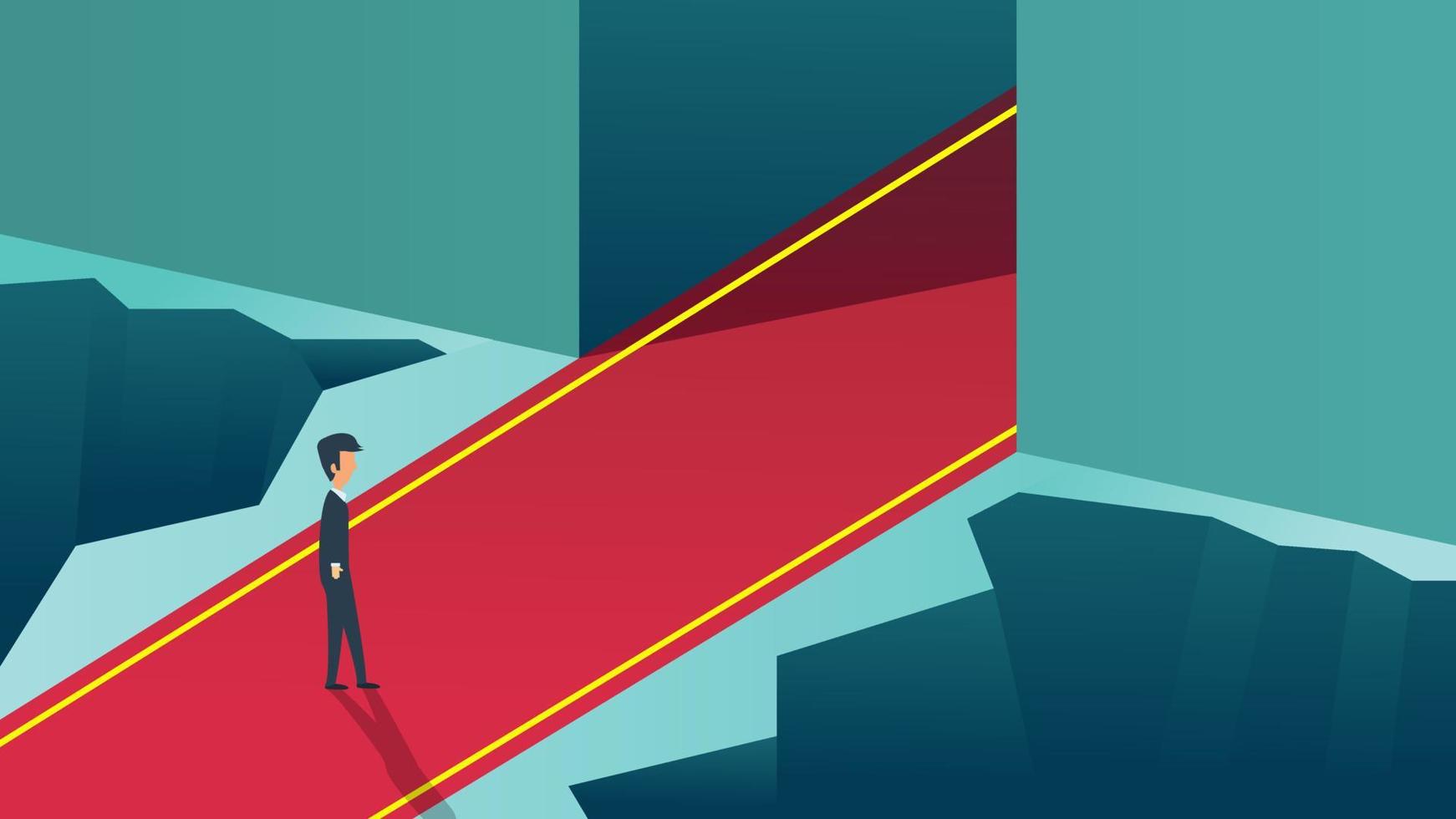Career opportunity beginning leaving key business concept vector illustration. Success employment job person background. Progress choice human motivation. Professional businessman search idea future
