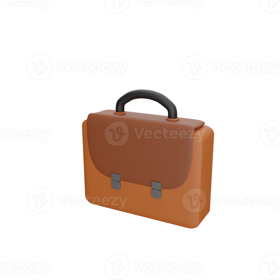 bolsa de trabajo de cuero e-commerce icono 3d png