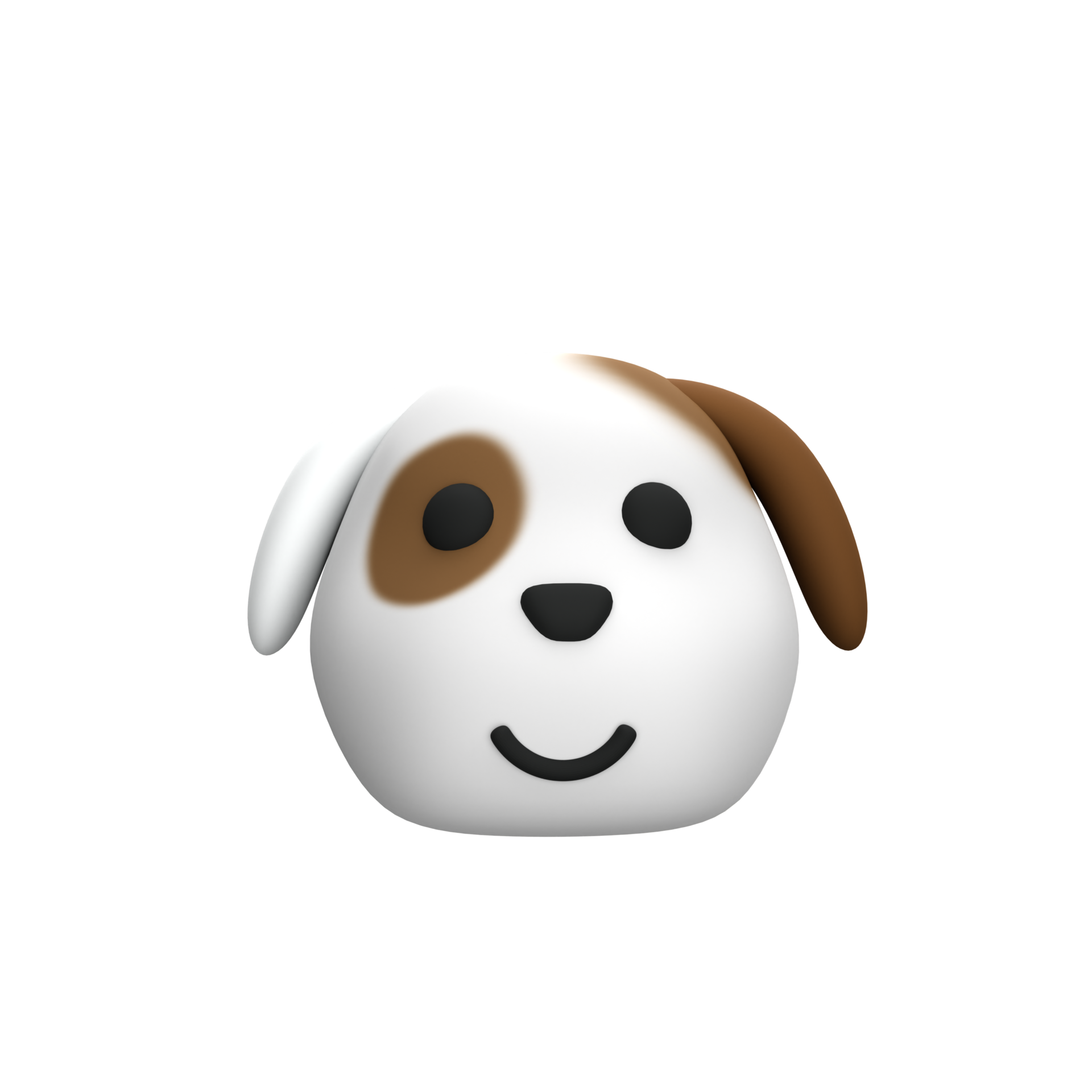 Free cara de sonrisa de emoji de perro 3d 10882240 PNG with Transparent