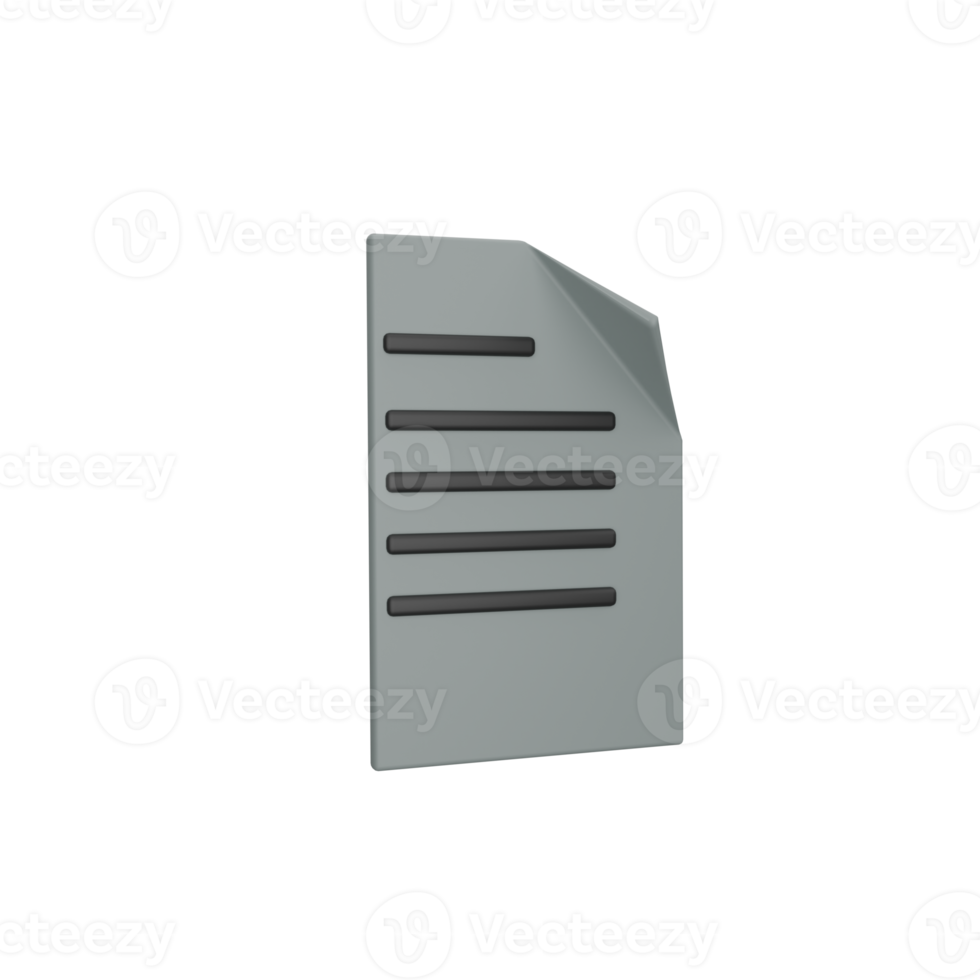 3D document icon png