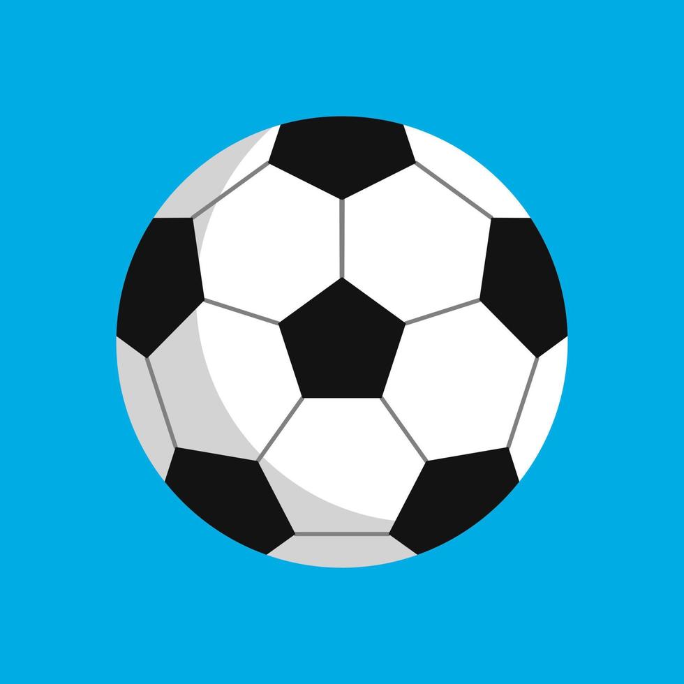 Objeto de icono de vector redondo de actividad de pelota de fútbol. fútbol signo ocio deporte juego club silueta. elemento de equipamiento hexagonal