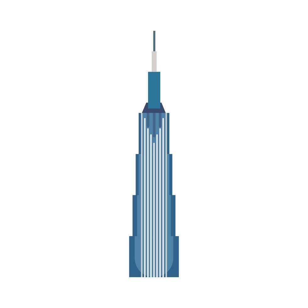 Office building business city concept vector icon. Modern exterior architecture glass skyscraper commercial