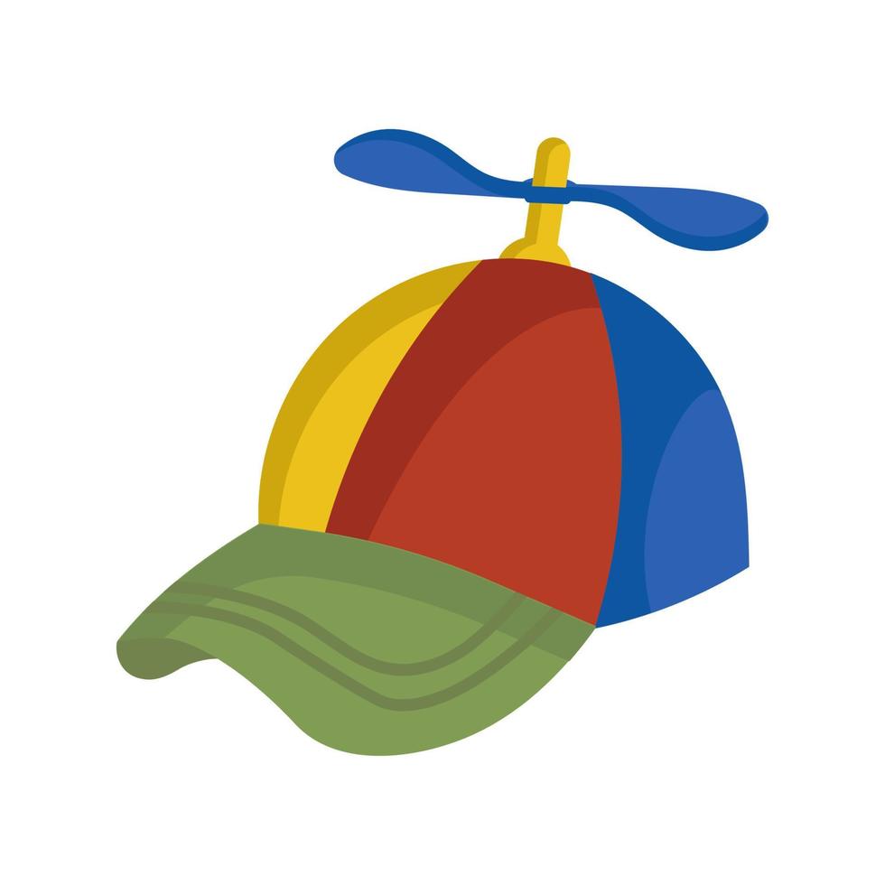 icono de ilustración de sombrero niño de hélice. símbolo vectorial divertido y signo de