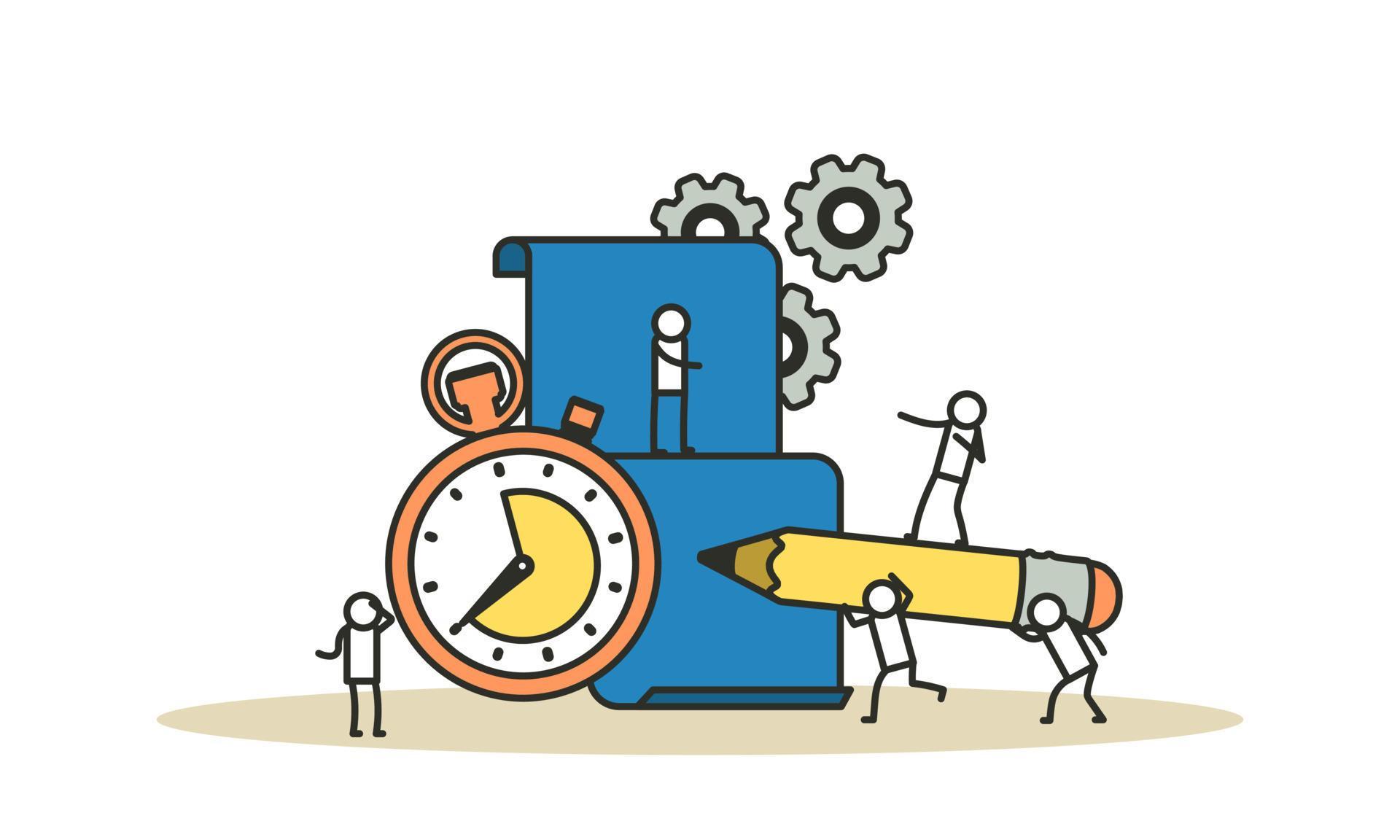 Business student plan work full time vector entrepreneurship service