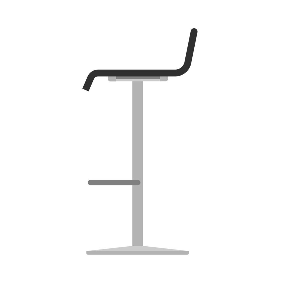 asiento de la ilustración de los muebles del icono del vector de la silla de la barra. taburete alto interior silueta cómoda alto símbolo. modelo de cafeteria