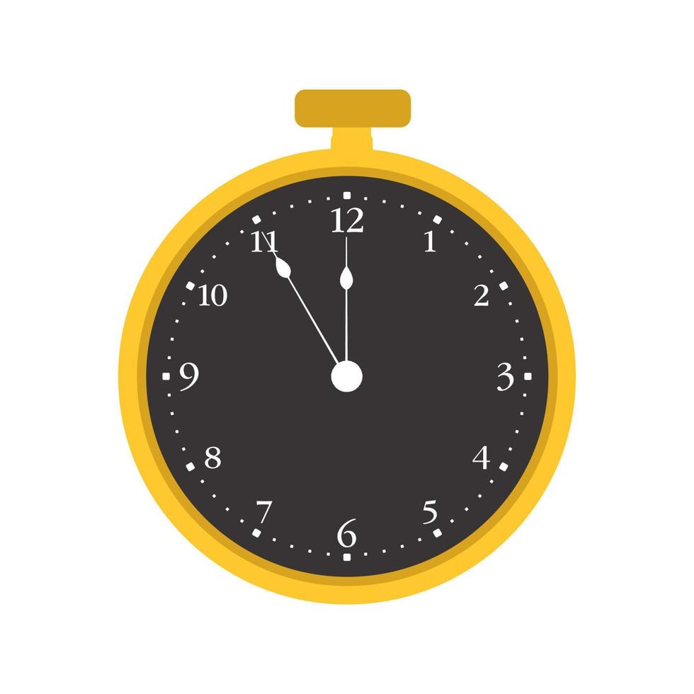 Pocket watch time clock vector old vector illustration antique icon. Retro gold pocket watch classic object vintage isolated white timer. Round hand instrument drawing cartoon retro icon design clock