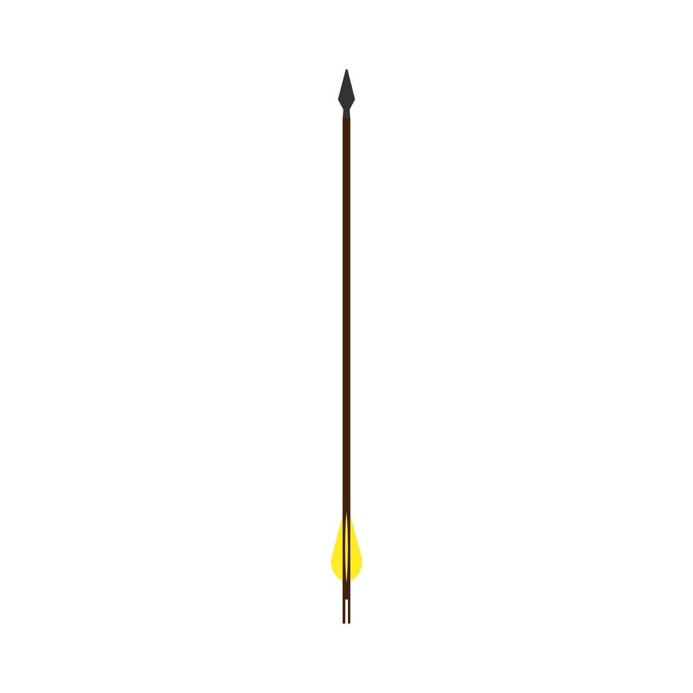 Arrow bow aiming vector icon concept. Traditional graphic archery weapon style cartoon element