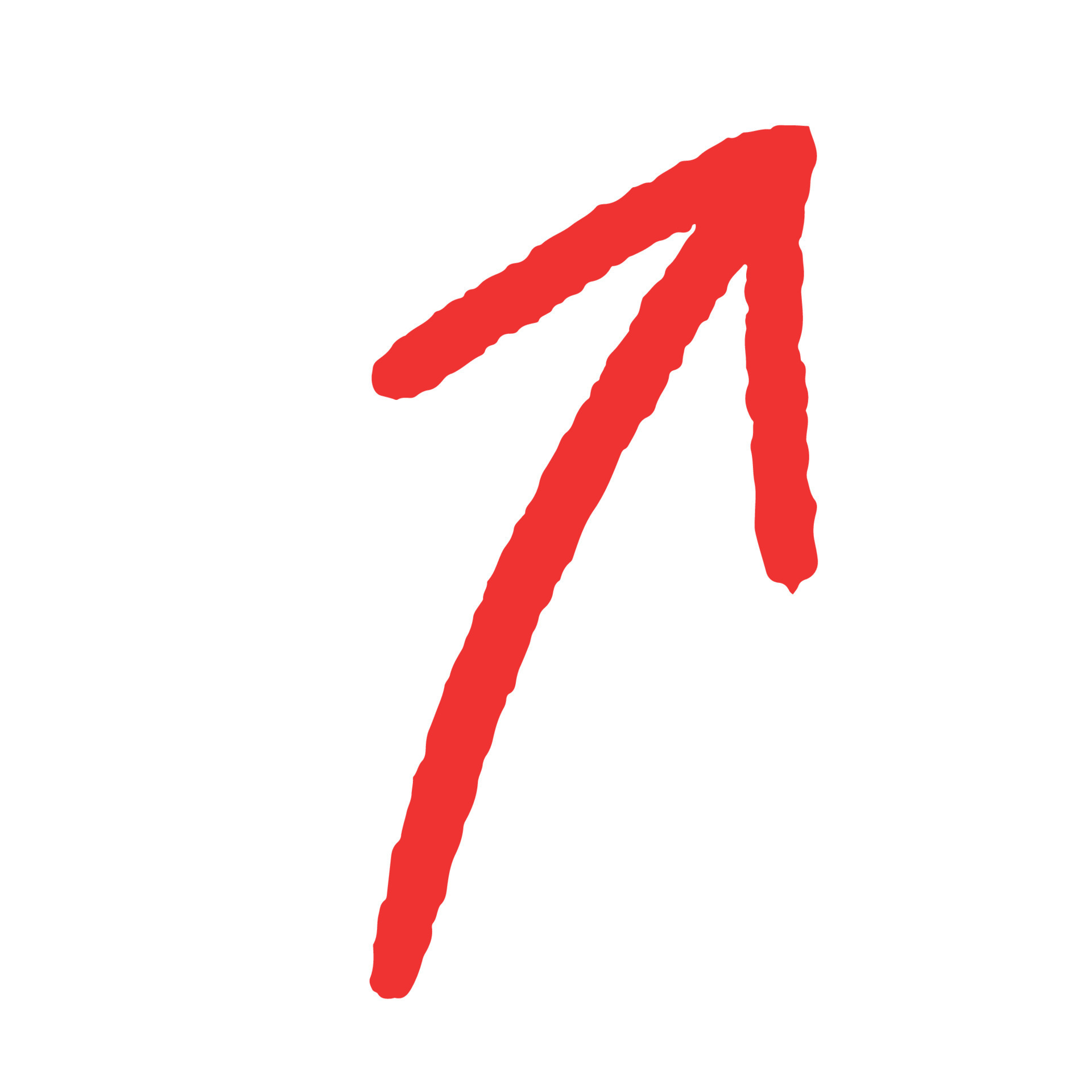 Hand draw marker highlight and arrow sign icon. Pen sketch scribble