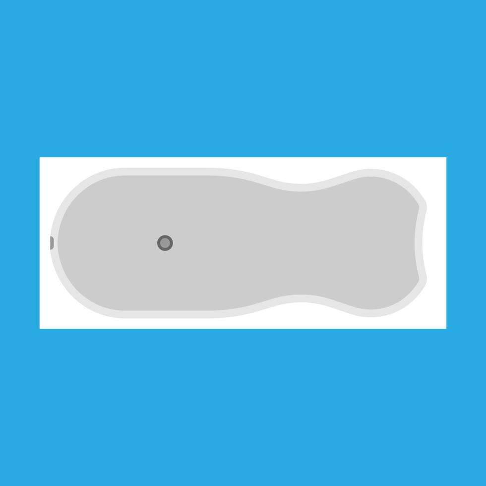 Bathtub bathroom vector icon top view design. Water hygiene cartoon interior shower relax. Ceramic laundered furniture