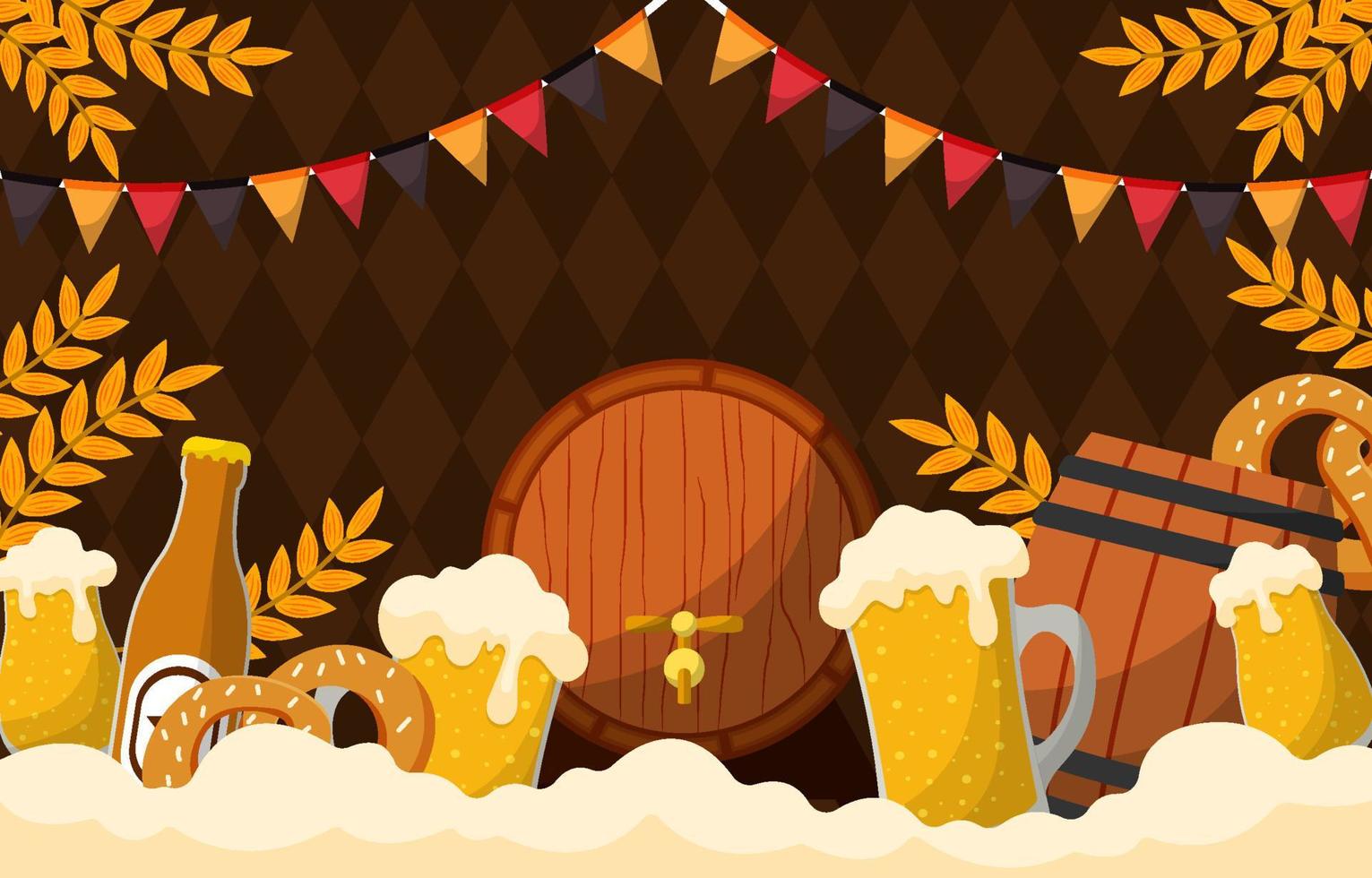 fondo de fiesta oktoberfest vector