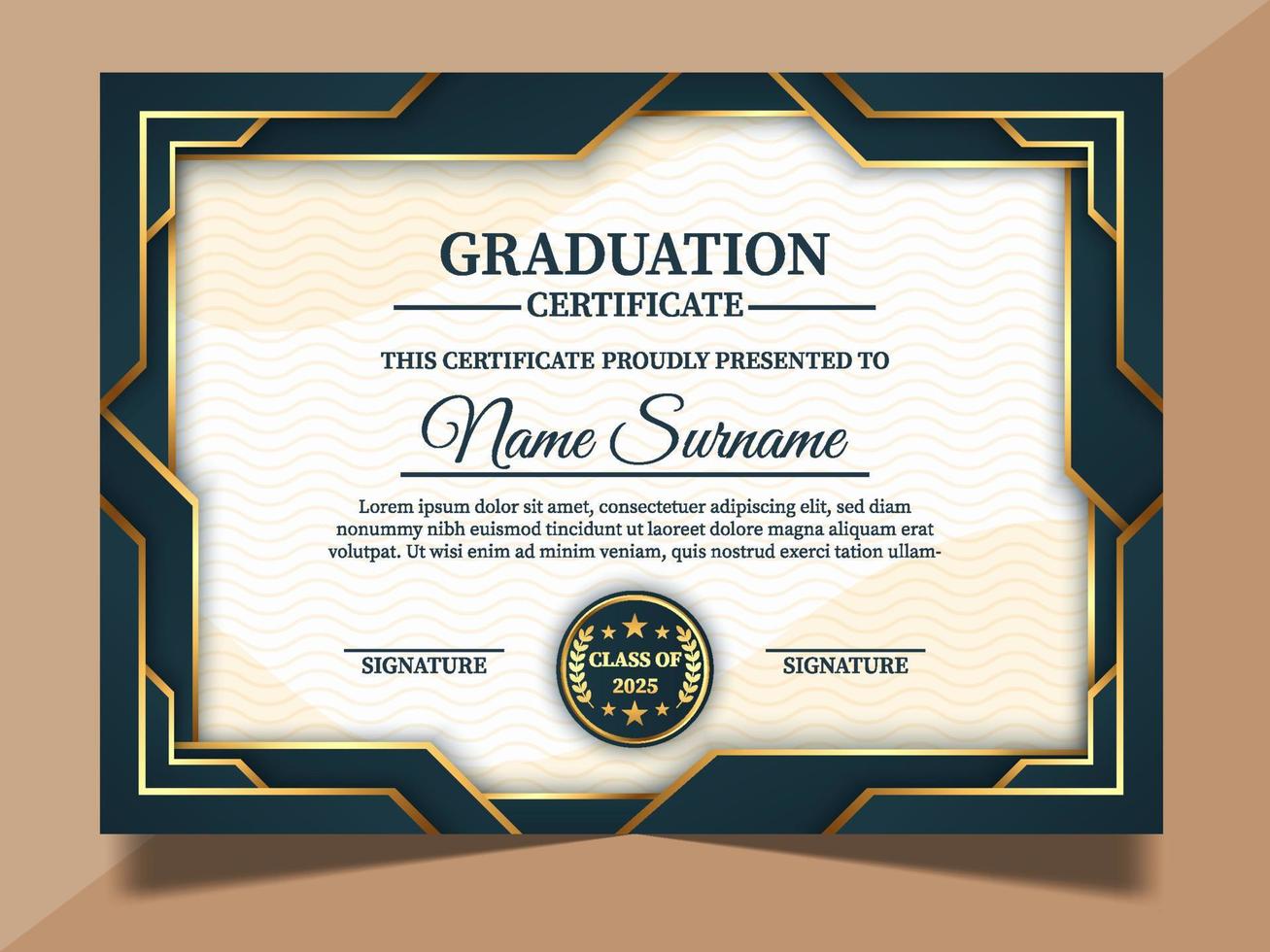fondo de certificado de graduación vector